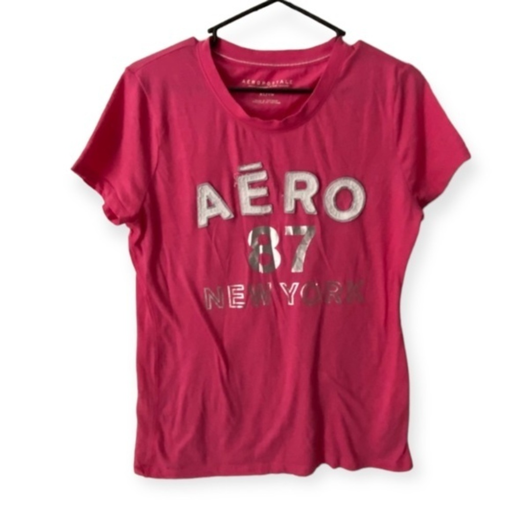 Aeropostale Shirt Women’s Size XL T-Shirt Pull Over Pink Cotton Blend